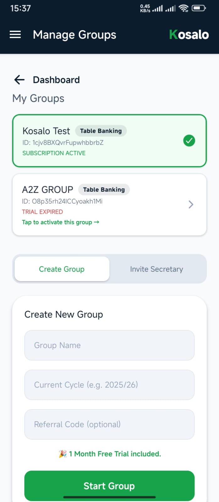 Kosalo groups page